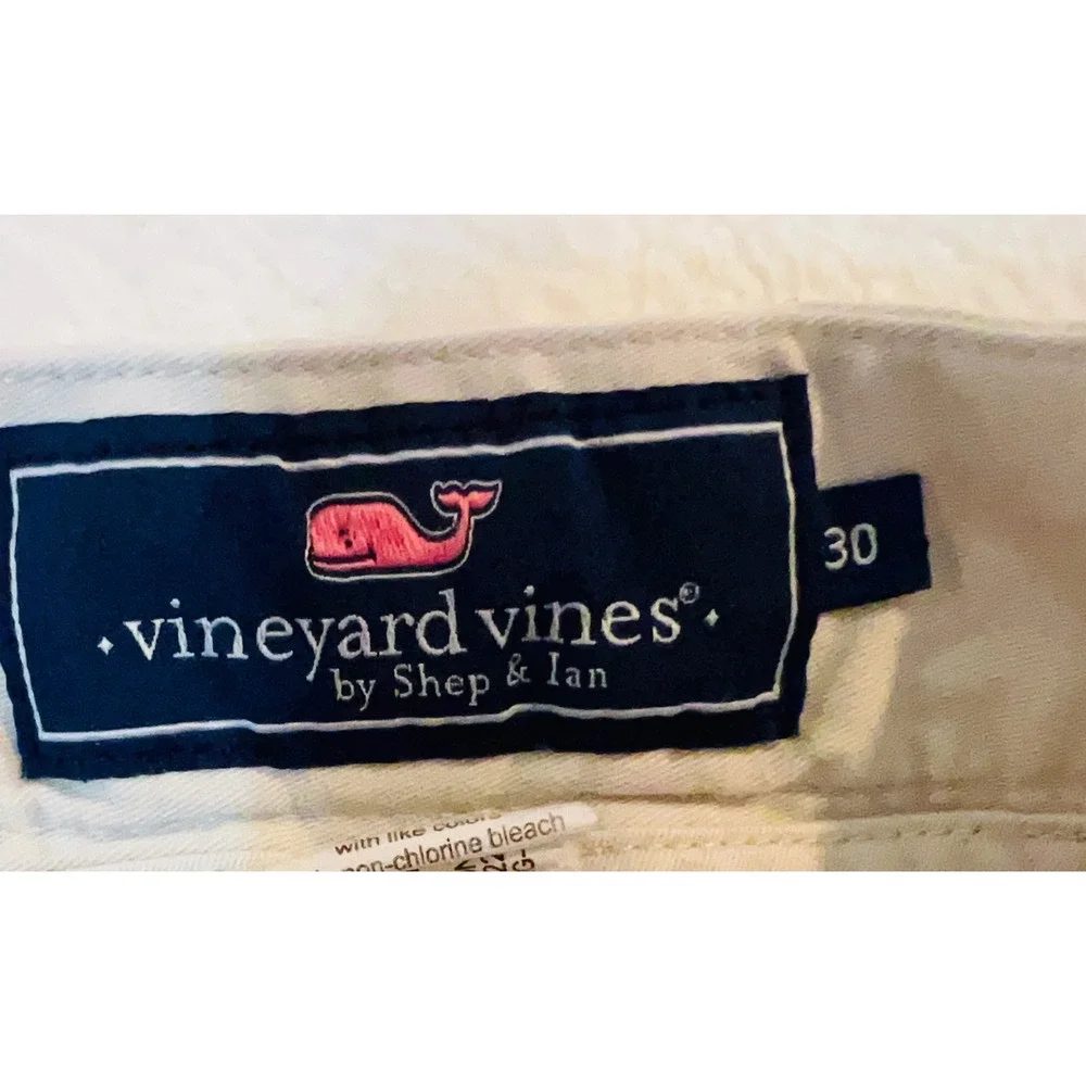 Vineyard Vines Mens 30 Breaker Shorts Khaki Tan Chino Cotton Stretch Flat Front